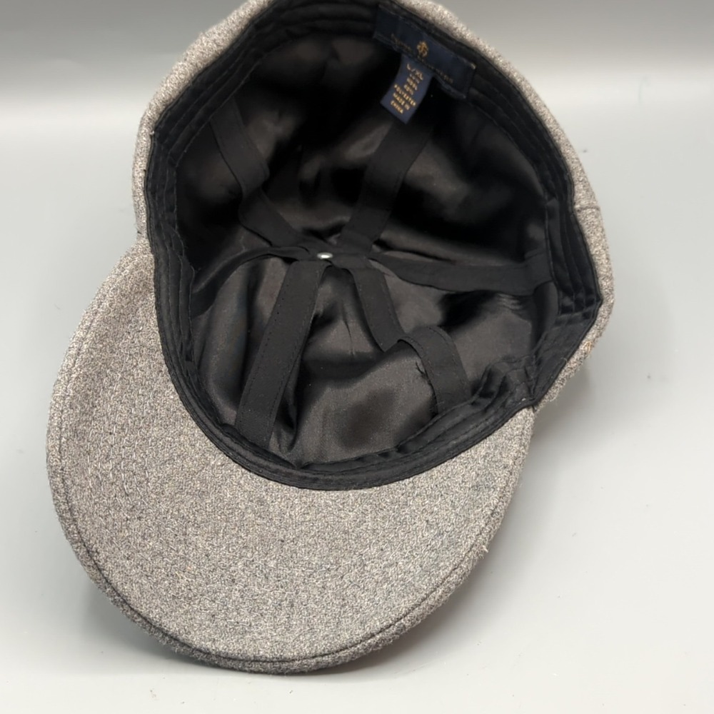 Brooks Brothers Baseball Cap L/XL Fitted Hat Gray Wool Blend Curved Bill - Picture 8 of 10